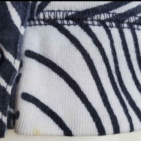 Rafaella Petite 100% Cotton Leaf Pattern Crop Cardigan Black&White Size Small - Picture 8 of 9